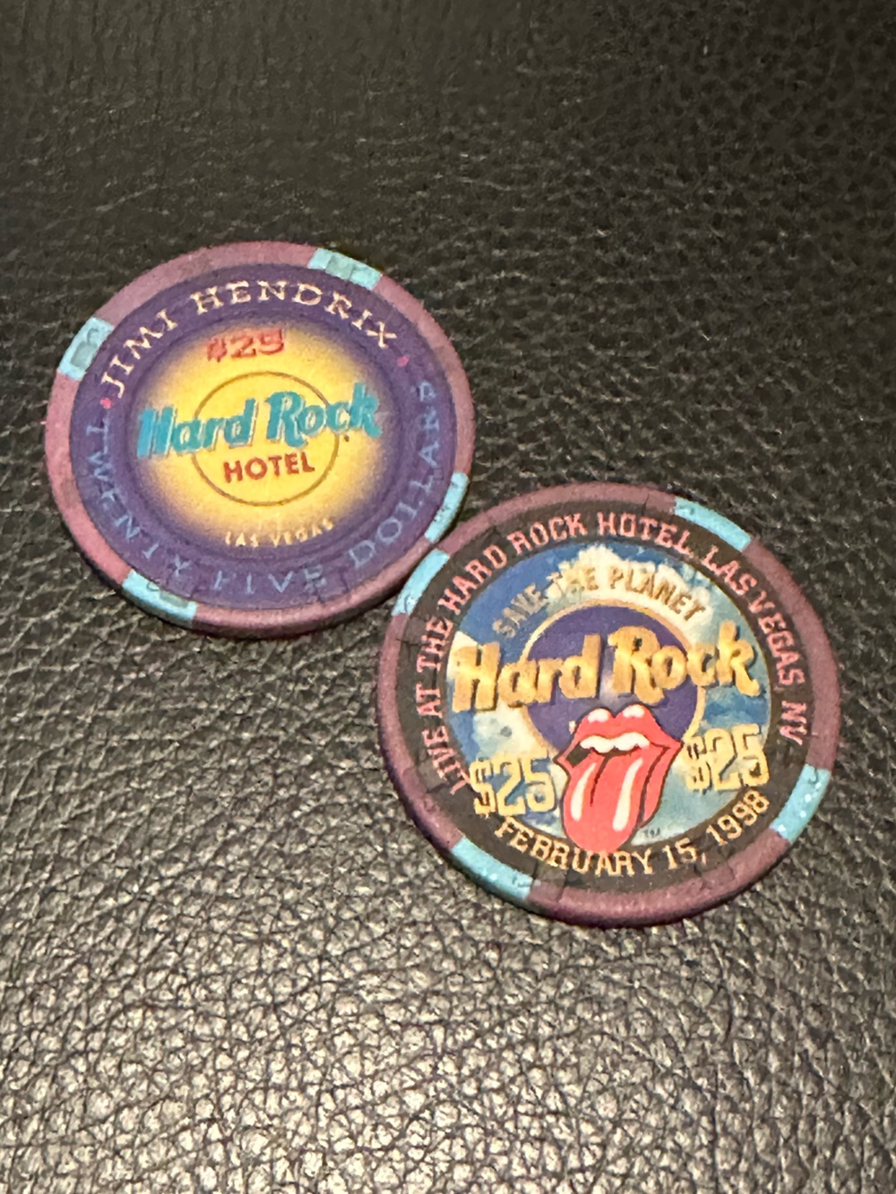 Authentic Hard Rock Hotel Las Vegas $25 commemorative casino chips